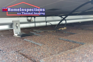 Inspecing a solar panel.