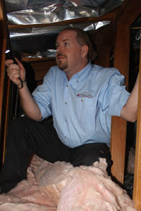 Home Inspector in Attic